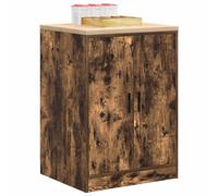 Berkfield Home Garage Storage Cabinet Smoked Oak 60x51x85 cm Solid Wood Pine in Brown | Size: 60 x 51 x 85 cm Berkfield Home Brown 60 x 51 x 85 cm