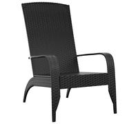 Berkfield Home Garden Adirondack Chair Black Poly Rattan Berkfield Home Black