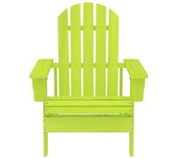 Berkfield Home Garden Adirondack Chair Solid Fir Wood Green in Bright Green Berkfield Home Bright Green