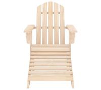 Berkfield Home Garden Adirondack Chair with Ottoman Solid Fir Wood in Light Tan Berkfield Home Light Tan