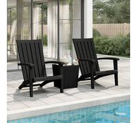 Berkfield Home Garden Adirondack Chairs 2 pcs Black Polypropylene Berkfield Home Black
