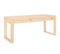Berkfield Home Garden Bench 110x38x45 cm Solid Wood Pine in Light Tan | Size: 110 x 38 x 45 cm Berkfield Home Light Tan 110 x 38 x 45 cm
