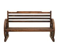 Berkfield Home Garden Bench 112 cm Solid Firwood in Brown Berkfield Home Brown