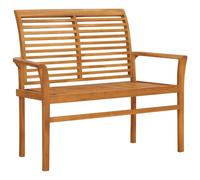 Berkfield Home Garden Bench 112 cm Solid Teak Wood in Brown Berkfield Home Brown