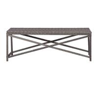 Berkfield Home Garden Bench 120 cm Poly Rattan Grey Berkfield Home Grey
