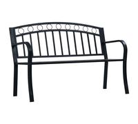 Berkfield Home Garden Bench 125 cm Black Steel Berkfield Home Black