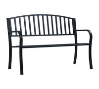 Berkfield Home Garden Bench 125 cm Black Steel Berkfield Home Black