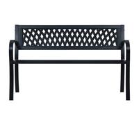 Berkfield Home Garden Bench 125 cm Black Steel Berkfield Home Black