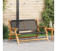 Berkfield Home Garden Bench Black 122x76x73, 5 cm Solid Wood Acacia Berkfield Home Black