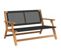 Berkfield Home Garden Bench Black 122x76x73, 5 cm Solid Wood Acacia Berkfield Home Black