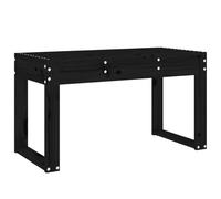 Berkfield Home Garden Bench Black 80x38x45 cm Solid Wood Pine | Size: 80 x 38 x 45 cm Berkfield Home Black 80 x 38 x 45 cm