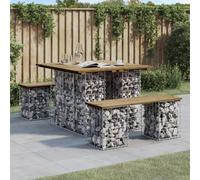Berkfield Home Garden Bench Gabion Design 100x102x72 cm Impregnated Wood Pine in Brown | Size: 100 x 102 x 72 cm Berkfield Home Brown 100 x 102 x 72 cm