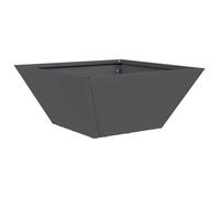 Berkfield Home Garden Bowl Planter Anthracite 35x35x15 cm Steel in Dark Grey | Size: 35 x 35 x 15 cm Berkfield Home Dark Grey 35 x 35 x 15 cm