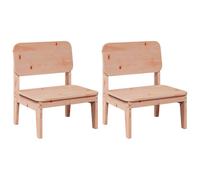 Berkfield Home Garden Chairs 2 pcs 60x52.5x72 cm Solid Wood Douglas in Light Tan Berkfield Home Light Tan 60x52.5x72 cm