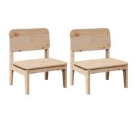 Berkfield Home Garden Chairs 2 pcs 60x52.5x72 cm Solid Wood Pine in Natural Berkfield Home Natural 60x52.5x72 cm