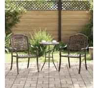 Berkfield Home Garden Chairs 2 pcs Bronze Cast Aluminium Berkfield Home Multicolor