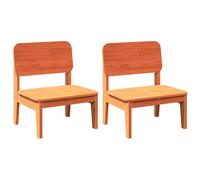 Berkfield Home Garden Chairs 2 pcs Wax Brown 60x52.5x72 cm Solid Wood Pine Berkfield Home Brown 60x52.5x72 cm