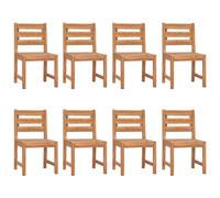 Berkfield Home Garden Chairs 8 pcs Solid Wood Teak in Brown Berkfield Home Brown
