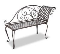 Berkfield Home Garden Chaise Lounge 128 cm Steel Antique Brown Berkfield Home Brown