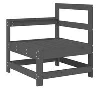 Berkfield Home Garden Corner Sofa Grey Solid Wood Pine Berkfield Home Grey