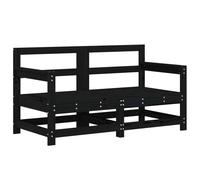 Berkfield Home Garden Corner Sofas 2 pcs Black Solid Wood Pine Berkfield Home Black