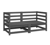 Berkfield Home Garden Corner Sofas 2 pcs Grey Solid Wood Pine Berkfield Home Grey