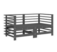 Berkfield Home Garden Corner Sofas 2 pcs Grey Solid Wood Pine Berkfield Home Grey