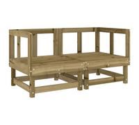 Berkfield Home Garden Corner Sofas 2 pcs Impregnated Wood Pine in Brown Berkfield Home Brown