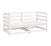 Berkfield Home Garden Corner Sofas 2 pcs White Solid Wood Pine Berkfield Home White