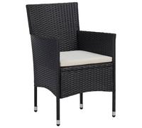 Berkfield Home Garden Dining Chairs 2 pcs Poly Rattan Black Berkfield Home Black