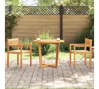 Berkfield Home Garden Dining Table Round √ò90x75 cm Solid Wood Acacia in Brown | Size: 90x75 cm Berkfield Home Brown 90x75 cm