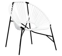 Berkfield Home Garden Egg Chair Black & White Poly Rattan Berkfield Home White