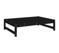 Berkfield Home Garden Footstool Black 120x80 cm Solid Wood Pine Berkfield Home Black 120x80 cm