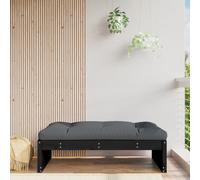 Berkfield Home Garden Footstool Black 120x80 cm Solid Wood Pine Berkfield Home Black 120x80 cm
