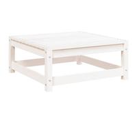 Berkfield Home Garden Footstool White 70x70x30 cm Solid Wood Pine | Size: 70 x 70 x 30 cm Berkfield Home White 70 x 70 x 30 cm