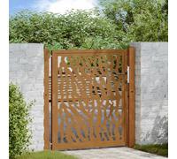 Berkfield Home Garden Gate 105x105 cm Weathering Steel Trace Design in Brown Berkfield Home Brown 105x105 cm