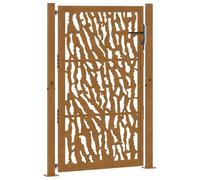 Berkfield Home Garden Gate 105x155 cm Weathering Steel Trace Design in Brown Berkfield Home Brown 105x155 cm