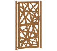 Berkfield Home Garden Gate 105x180 cm Weathering Steel Light Design in Brown Berkfield Home Brown 105x180 cm