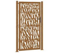 Berkfield Home Garden Gate 105x180 cm Weathering Steel Trace Design in Brown Berkfield Home Brown 105x180 cm