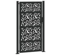 Berkfield Home Garden Gate Black 105x180 cm Steel Leaf Design Berkfield Home Black 105x180 cm
