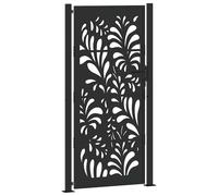 Berkfield Home Garden Gate Black 105x205 cm Steel Wave Design Berkfield Home Black 105x205 cm