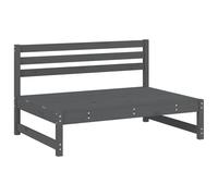 Berkfield Home Garden Middle Sofa Grey 120x80 cm Solid Wood Pine Berkfield Home Grey 120x80 cm