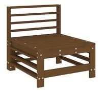 Berkfield Home Garden Middle Sofa Honey Brown Solid Wood Pine Berkfield Home Brown