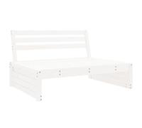 Berkfield Home Garden Middle Sofa White 120x80 cm Solid Wood Pine Berkfield Home White 120x80 cm