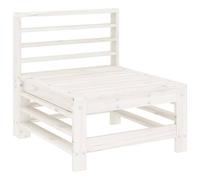 Berkfield Home Garden Middle Sofa White Solid Wood Pine Berkfield Home White