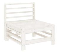 Berkfield Home Garden Middle Sofas 2 pcs White Solid Wood Pine Berkfield Home White