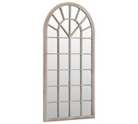 Berkfield Home Garden Mirror Sand 90x45 cm Iron for Outdoor Use in Beige Berkfield Home Beige 90x45 cm