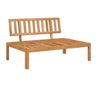 Berkfield Home Garden Pallet Middle Sofa Solid Wood Acacia in Brown Berkfield Home Brown