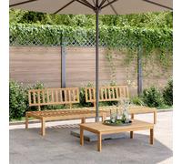 Berkfield Home Garden Pallet Middle Sofas 2 pcs Solid Wood Acacia in Brown Berkfield Home Brown