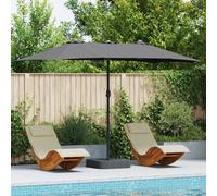 Berkfield Home Garden Parasol Folding Anthracite 385 x 209 x 244 cm Fabric Berkfield Home Multicolor 385 x 209 x 244 cm